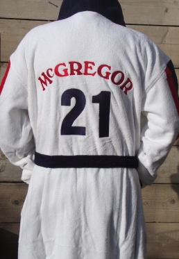 MCgregor American League met Rugnummer / Heren badjas - L - Print | Gr. l