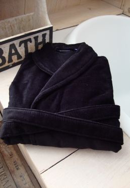MCgregor Badjas Royal Black / heren badjas - dames badjas - L - Zwart | Gr. l