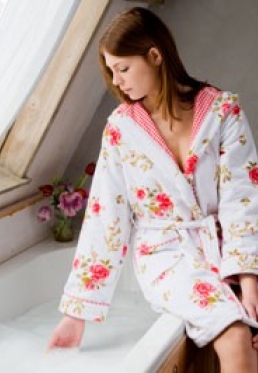 Room Seven badjas/ Poppies dames badjas - S - Print | Gr. s