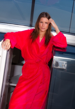 Playwater badjas / Badjas roze - L - Roze | Gr. l