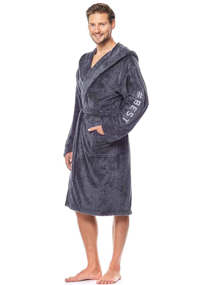 #Best badjas blauw-2xl - Grijze | Gr. 2xl