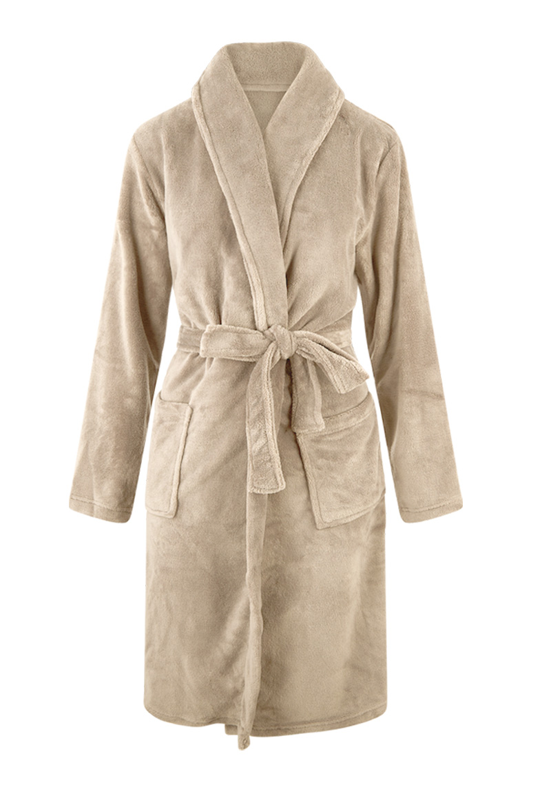 Relax Company Zand badjas fleece - unisex-s/m - Zand | Gr. s/m