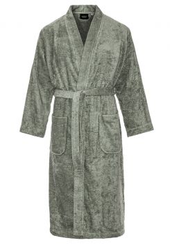 Frottee Kimono Grün – Sauna Bademantel
