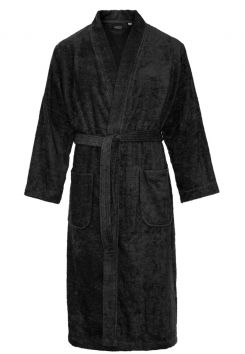 Frottee Kimono Schwarz– Sauna Bademantel