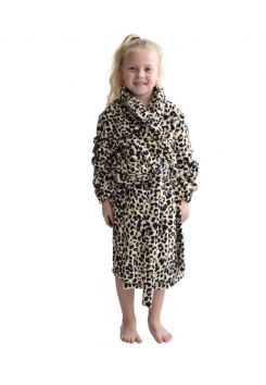 Kinderbademantel Leopard - Fleece