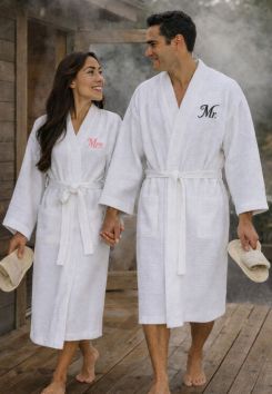 Sauna Bademantel mit Namen 