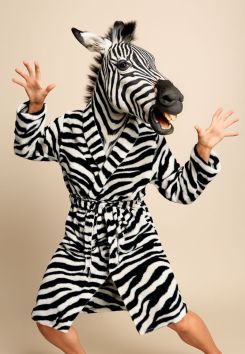 Damenbademantel Zebra
