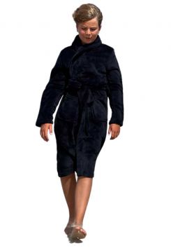 kinderbadjas schwarz fleece