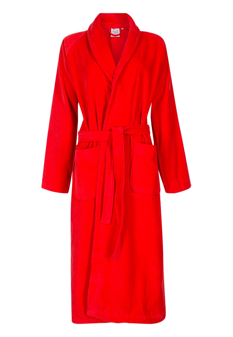 bademantel damen lang rot