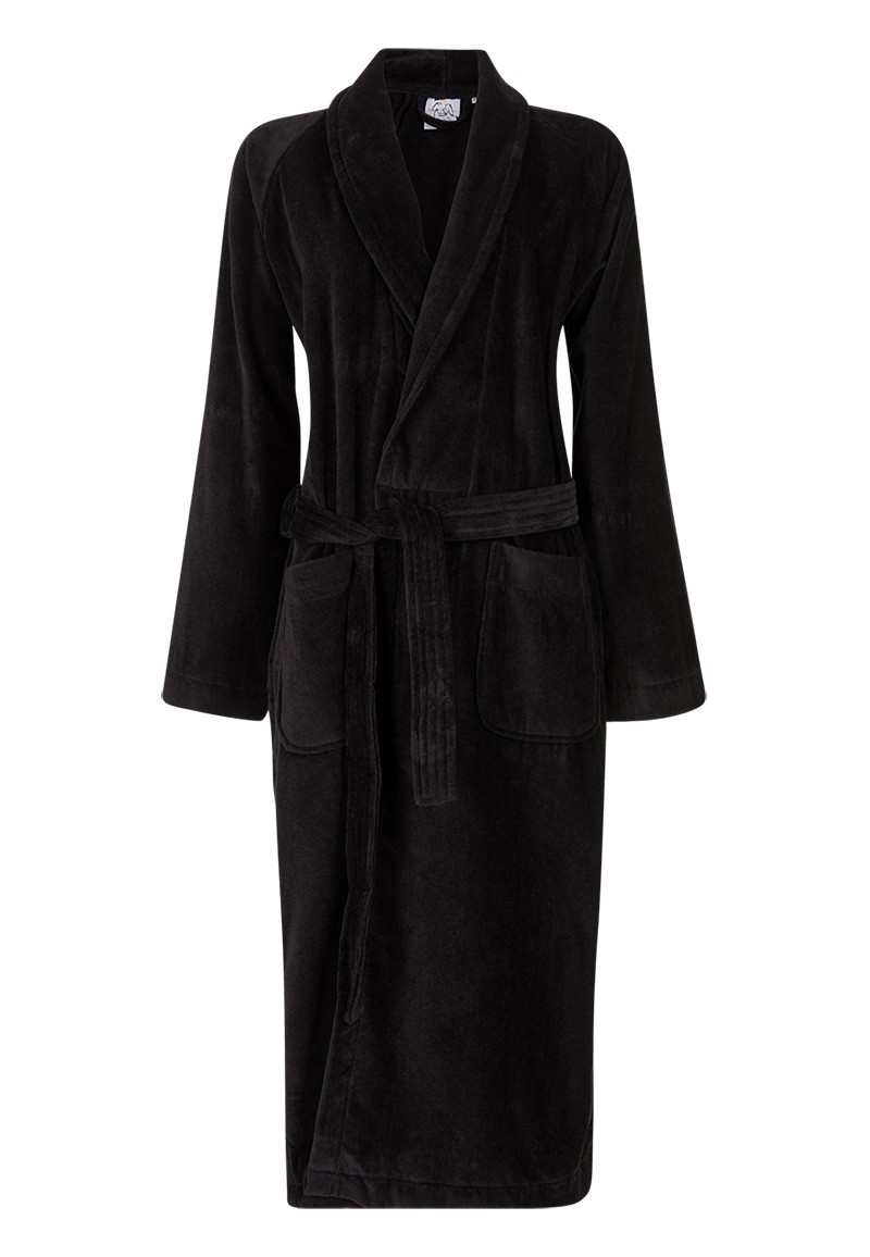 bademantel damen lang schwarz