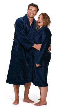 Blauer Bademantel