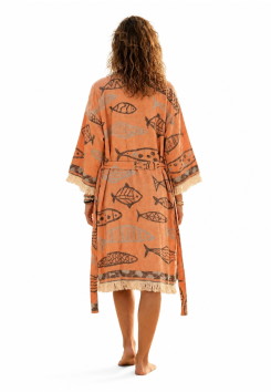 Coral Fish Baumwoll-Kimono