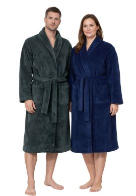 Samt Bademantel Wellness Baumwolle – Sauna