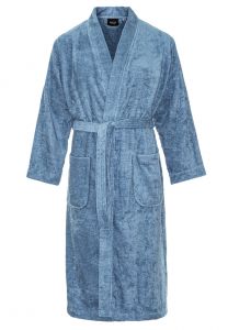 Frottee Kimono Denim– Sauna Bademantel