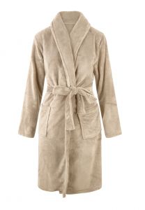 Fleece Bademantel Sand - relax company