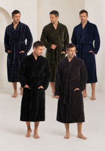 Fleece-Kimonobademantel Herren - Ten Cate