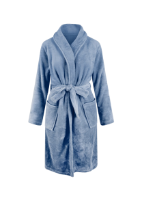 Jeansblauer Kinderbademantel Fleece