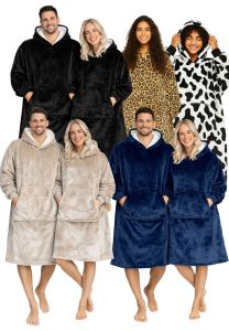 Tragbare Decke EXTRA lang mit Kapuze & Ärmeln