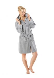 Bademantel mit Reißverschluss für Damen