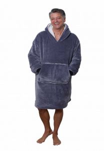 Snuggie Fleece mit Hoodie - antrazhit