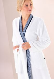 Cawö Damen Kimono weiß Frottier