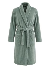Fleece Bademantel Grün