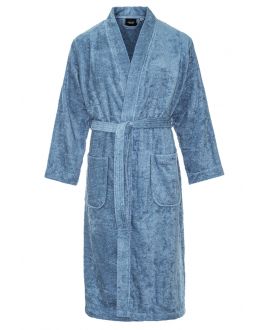 Frottee Kimono Denim– Sauna Bademantel