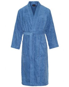 Frottee Kimono Denim– Sauna Bademantel