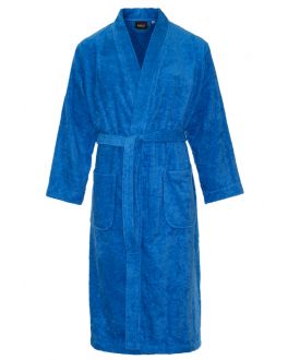 Frottee Kimono Kobaltblau – Sauna Bademantel