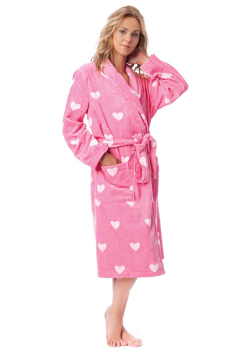 Badjas hartjes roze-s - Roze | Gr. s