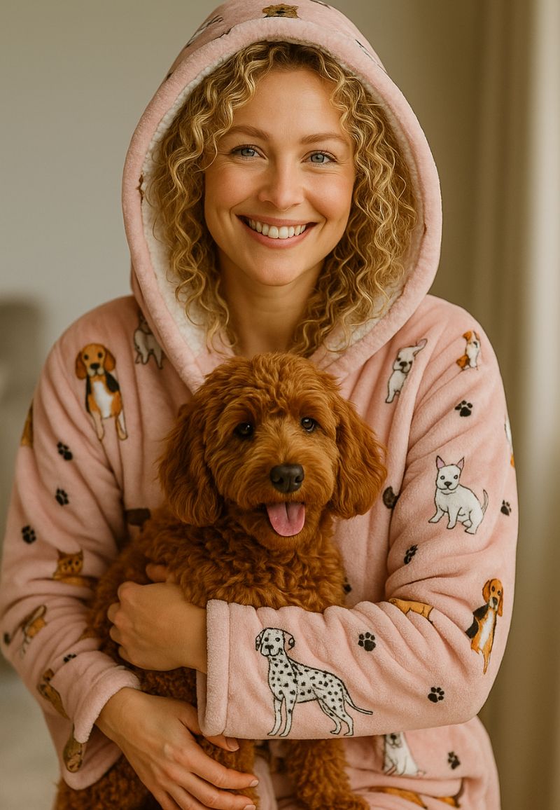 Badrock Honden badjas met capuchon - luxe gevoerd-s/m - Roze | Gr. s/m