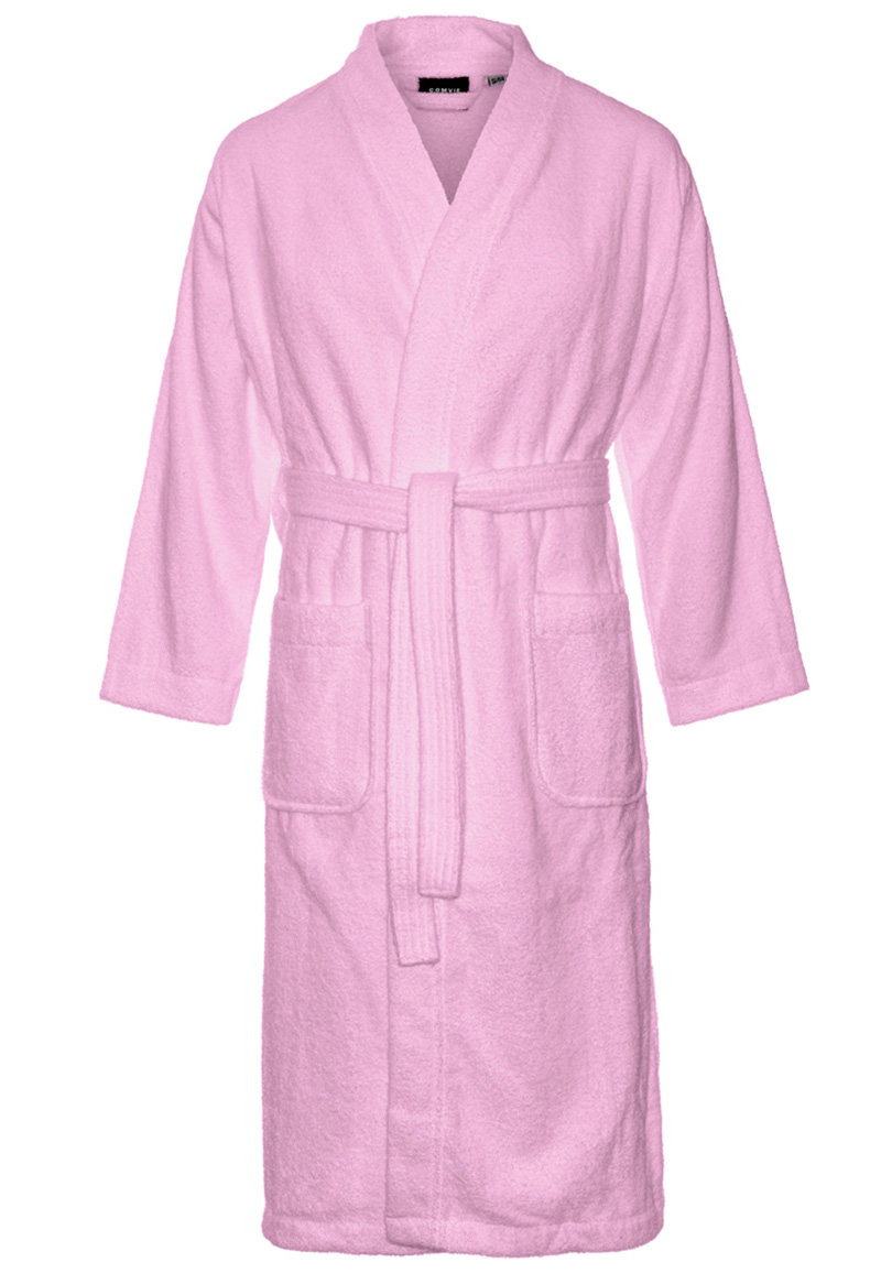 Comvie Kimono badstof katoen - lichtroze-s/m - Lichtroze | Gr. s/m
