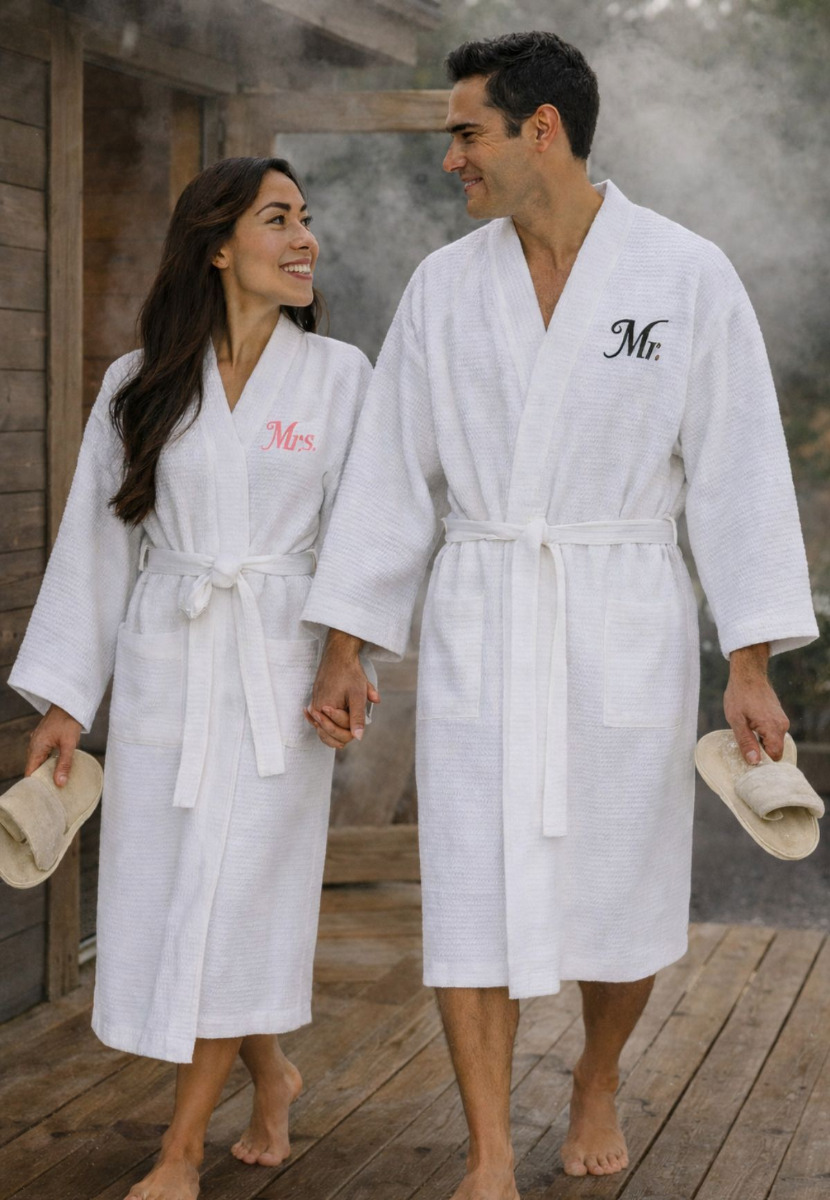 Badrock SPA Sauna badjas met naam-petrol-s - Petrol | Gr. s